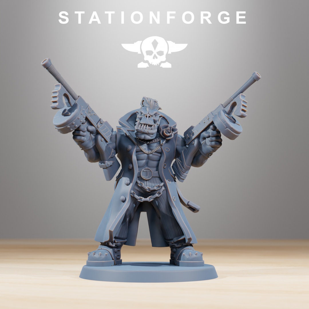 Orkaz Mobsta Resin Miniature Figure alternate view 4