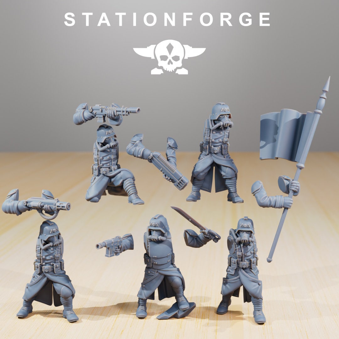 GrimGuard Command Force Resin Miniature Figure alternate view 5