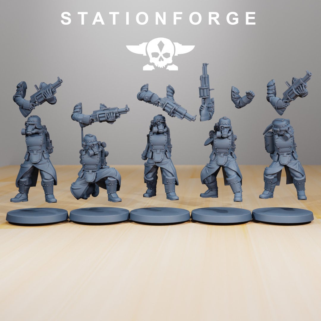 GrimGuard Tinkers x5 Resin Miniatures Set alternate view 3