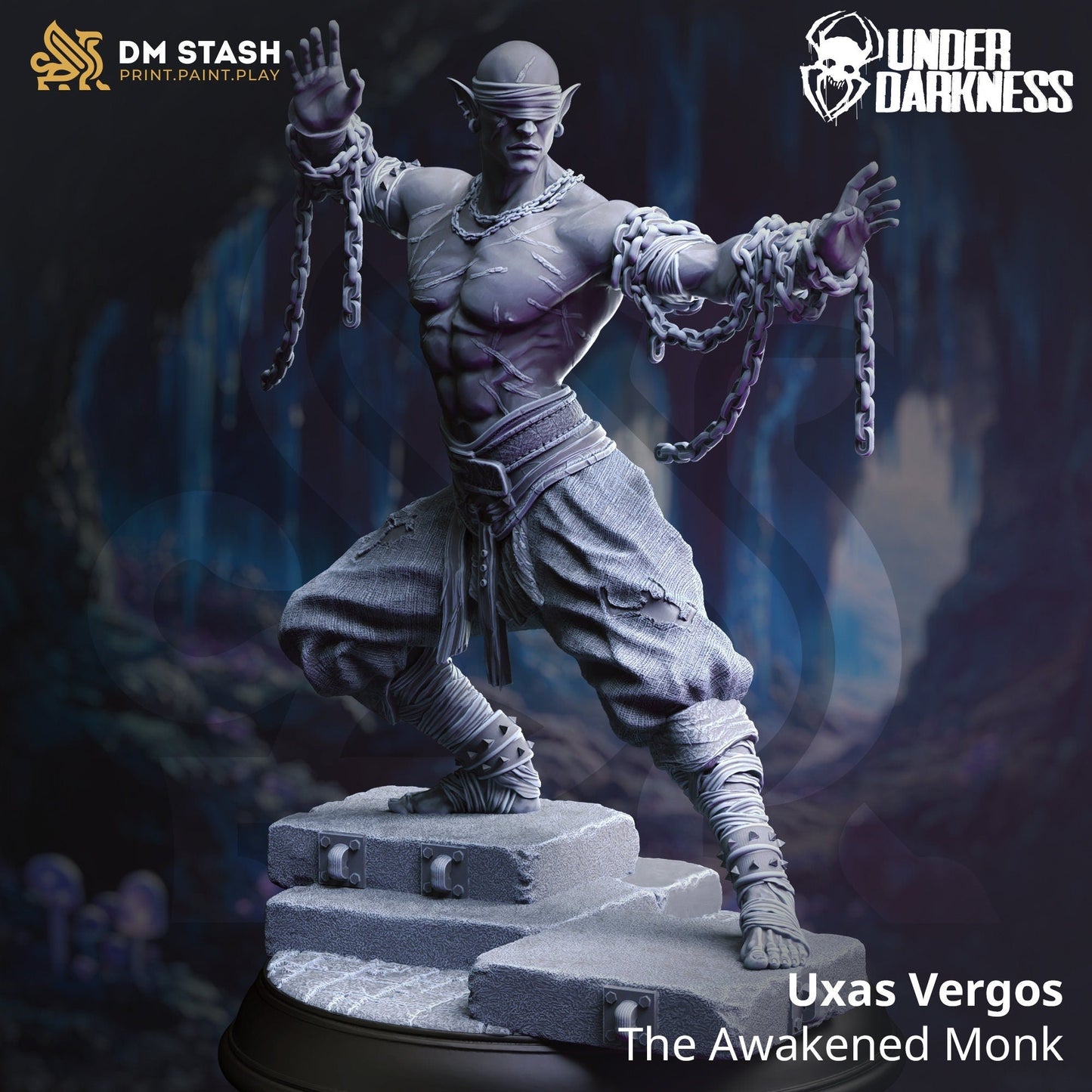 Warrior Monk Resin Miniature Figure product image