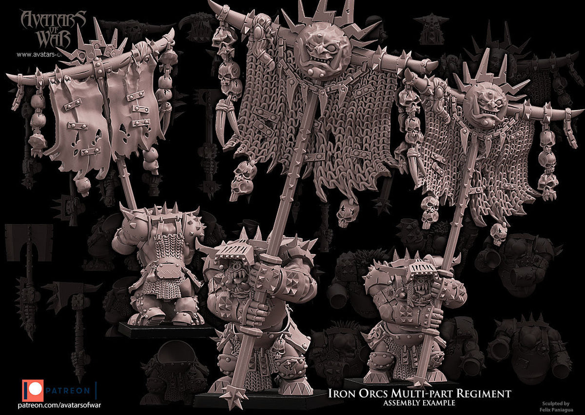 Iron Orc Regiment x8 Resin Miniatures Regiment alternate view 5