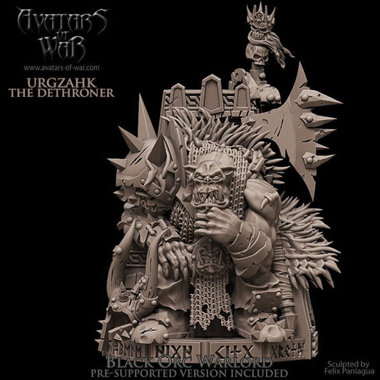 Black Orc Warlord Resin Boss Miniature alternate view 2