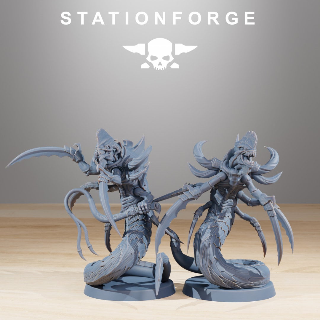 Xenarid Serpents x10 Resin Miniatures Set alternate view 5