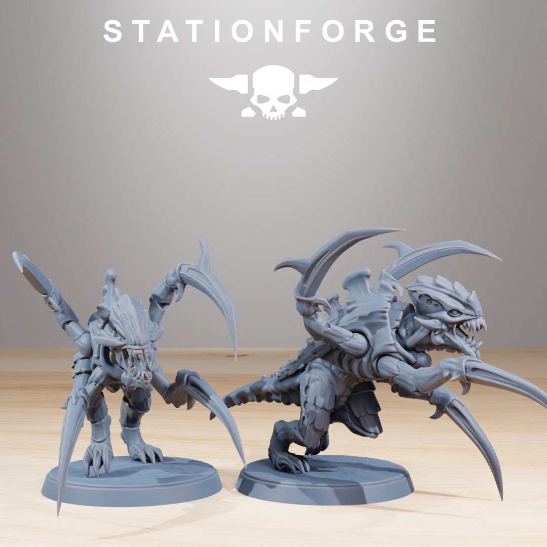 Xenarid Infantry x10 Resin Miniatures Set alternate view 5