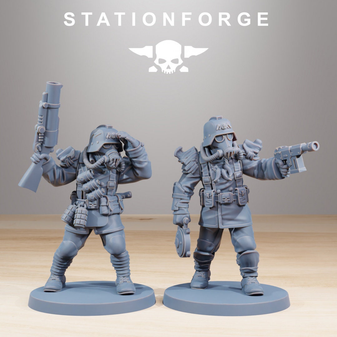 GrimGuard Xenarid Hunters x10 Resin Miniatures Set alternate view 5