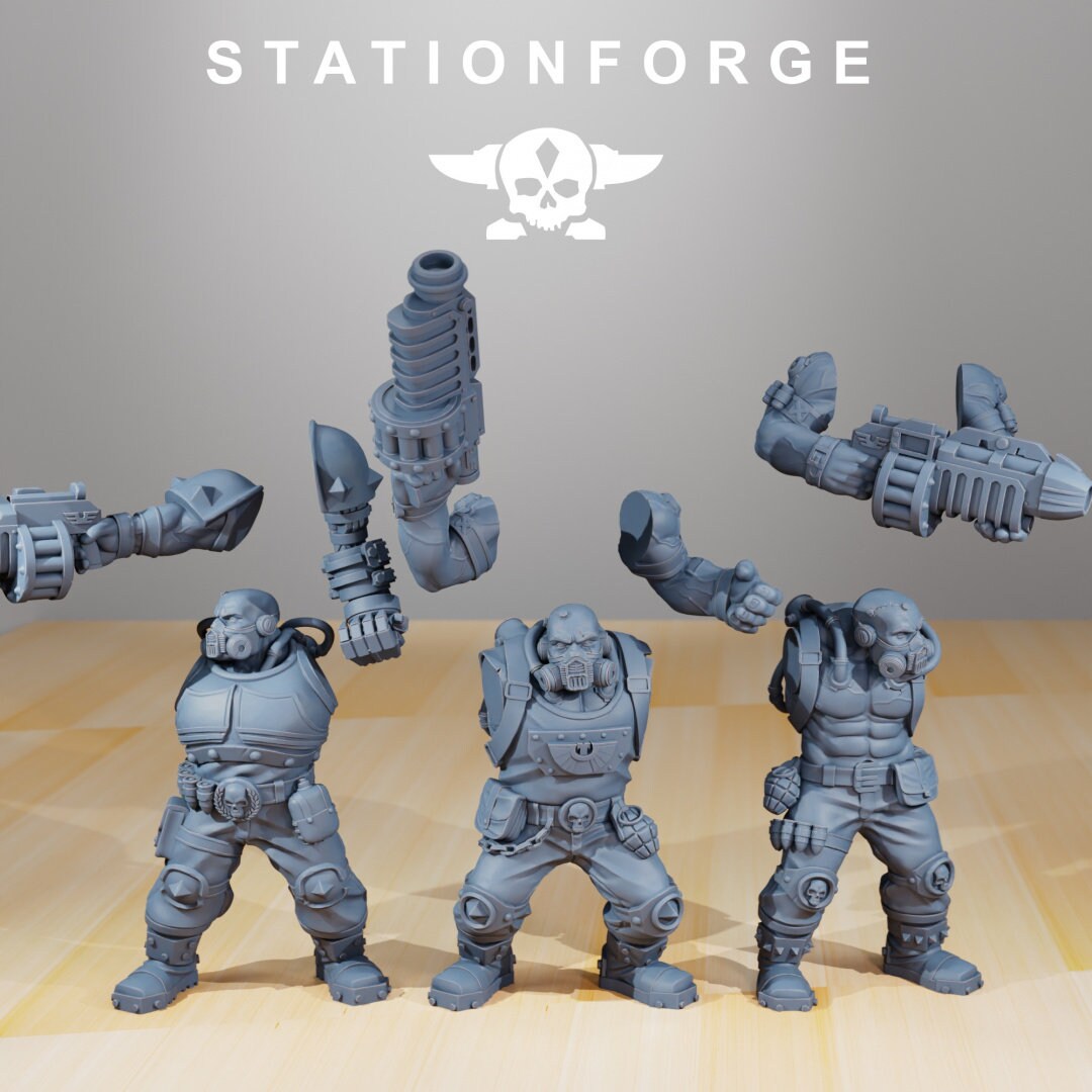 National Guard Guerrillas x3 Resin Miniatures Set alternate view 3