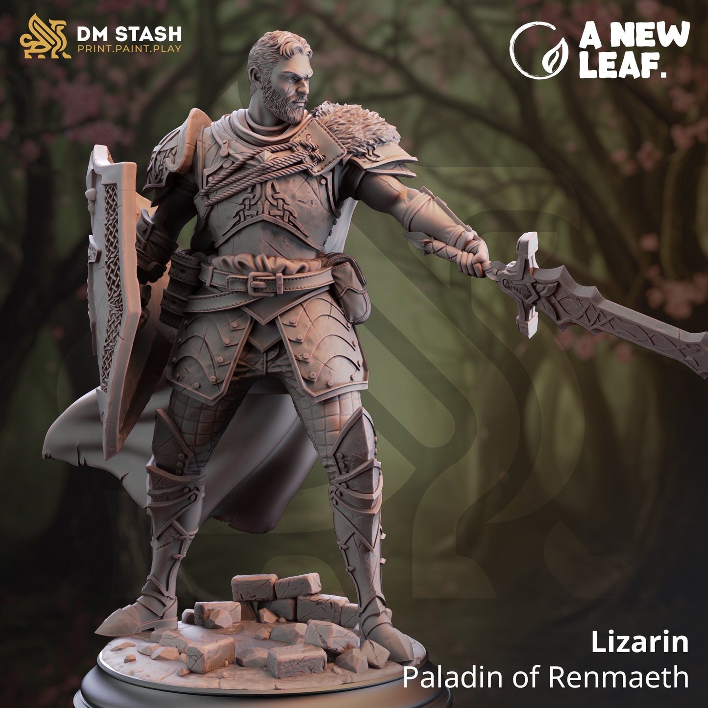 Human Paladin Resin Miniature Figure product image