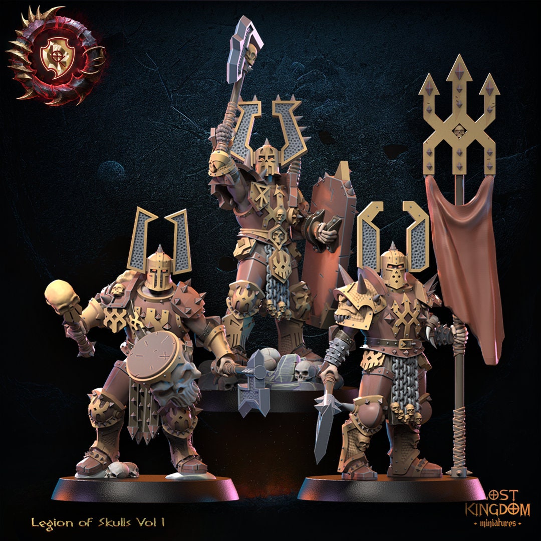 Skull Collectors Command Group Resin Boss Miniature product image