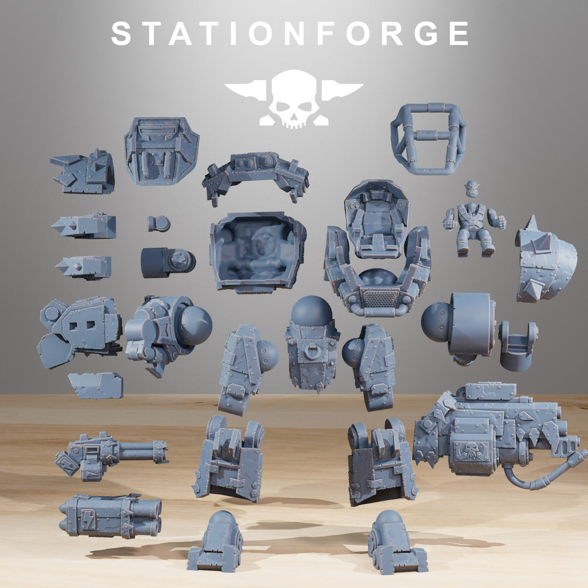 Ork Walkantor Resin Miniature Figure alternate view 5