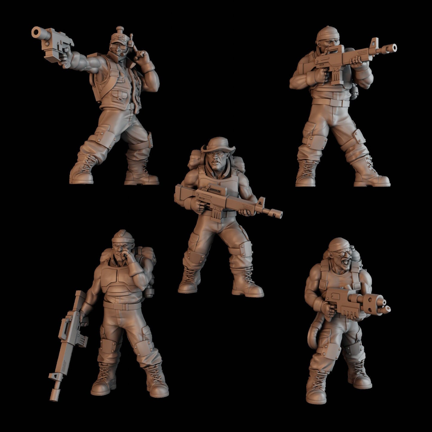 "Green Hell" Division Squad x10 Resin Miniatures Set alternate view 5