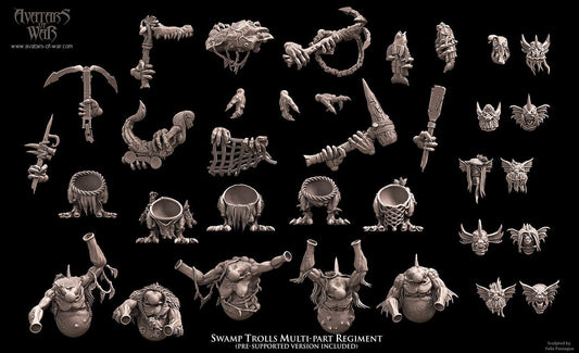 Swamp Trolls x5 Resin Miniatures Set alternate view 2