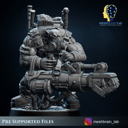 Ork Commando Zappa Resin Miniature Figure alternate view 2
