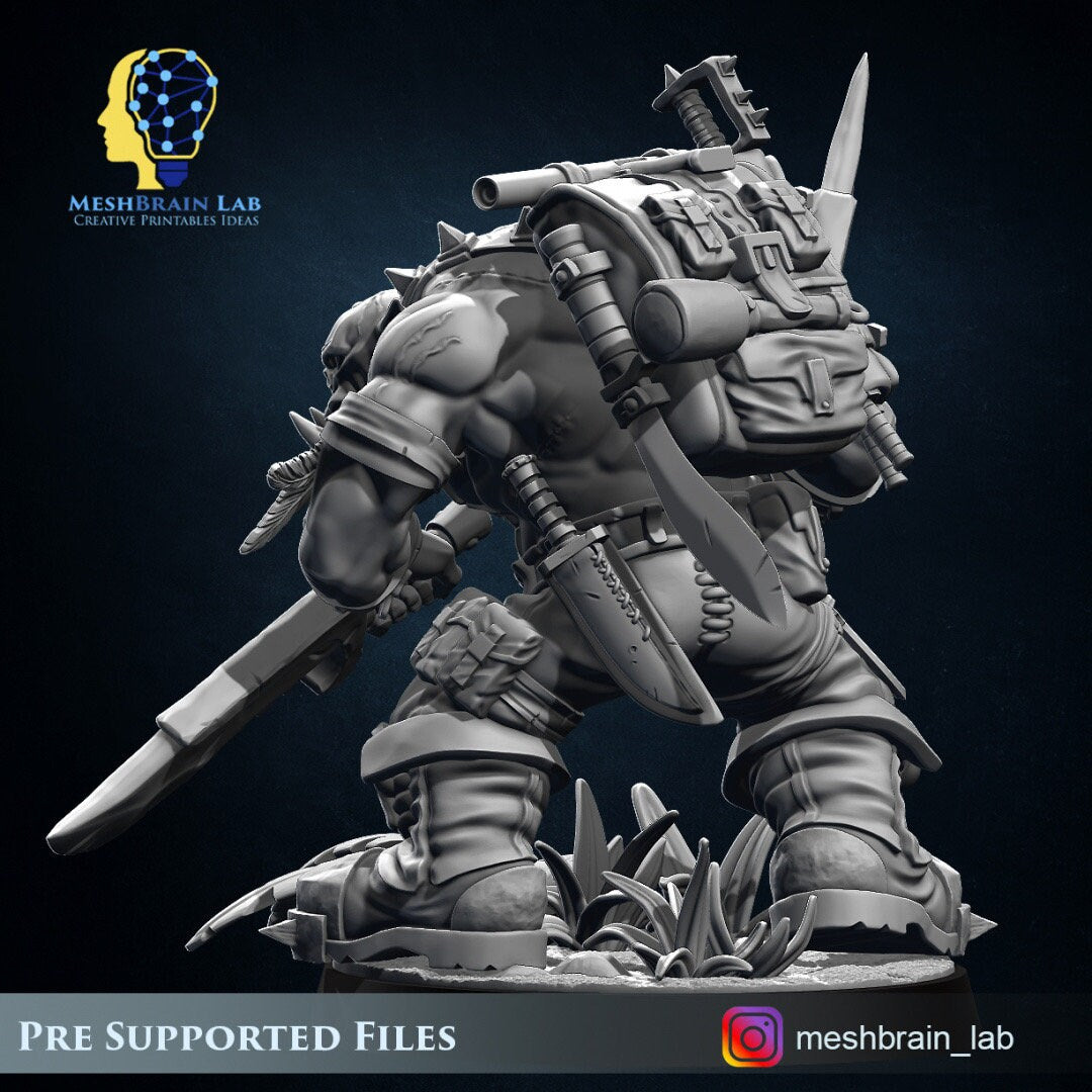 Ork Commando Slayer Resin Miniature Figure alternate view 5