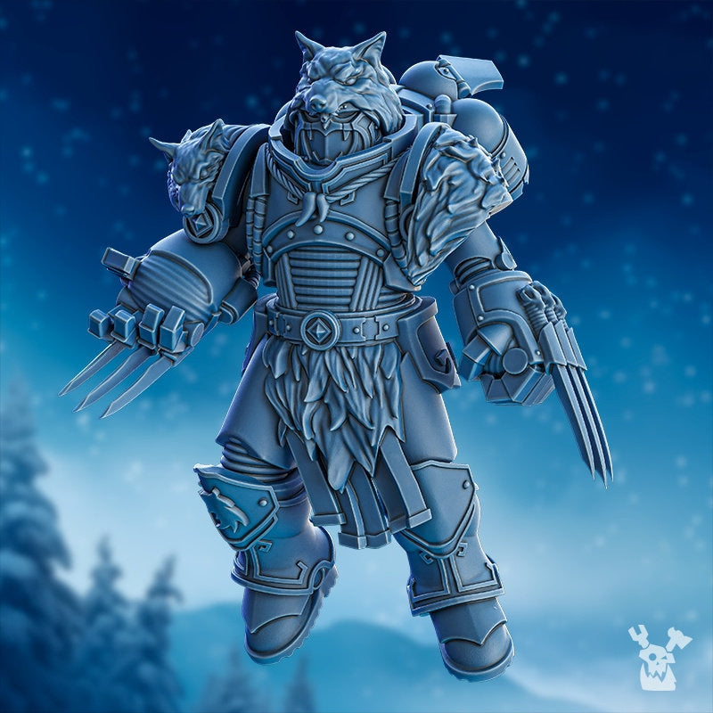 Tempest Wolves Squad x5 Resin Miniatures Set alternate view 5