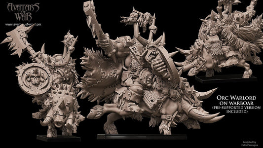 Iron Orc Warboss on Warboar Resin Boss Miniature alternate view 2