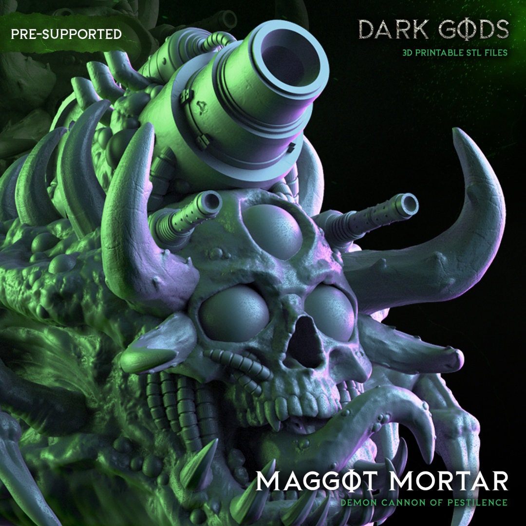 Maggot Mortar Resin Vehicle Miniature alternate view 3