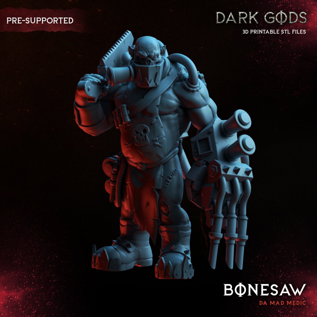 Orc Bonesaw Medic Resin Miniature Figure product image