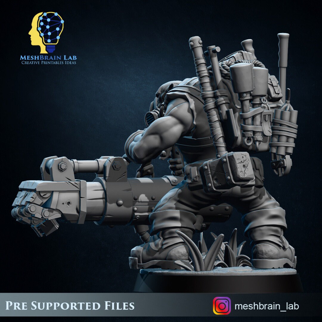 Ork Commando Zappa Resin Miniature Figure alternate view 5