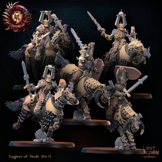 Skull Collector Knights x5 Resin Miniatures Set alternate view 2