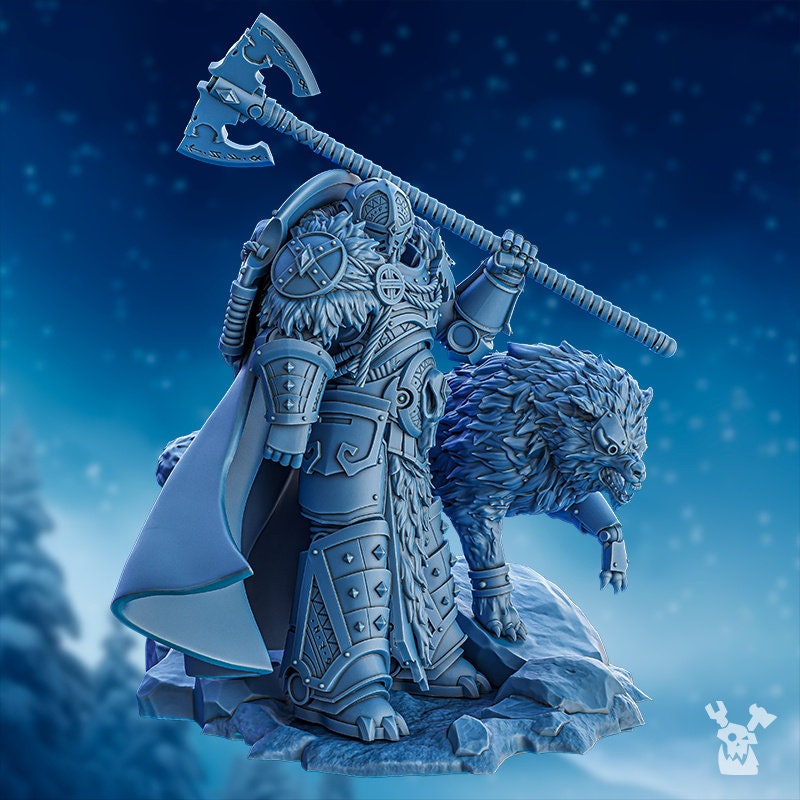 Fein'ar the Wolfborn Resin Miniature Figure alternate view 4