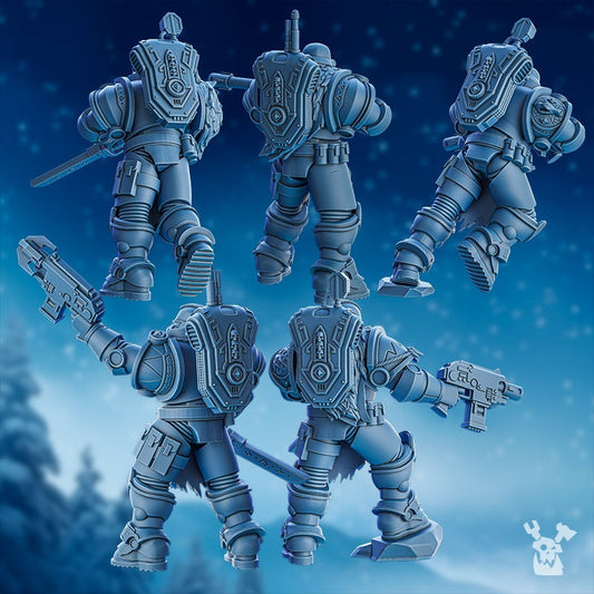Stormbringer Hound Squad x5 Resin Miniatures Set alternate view 2