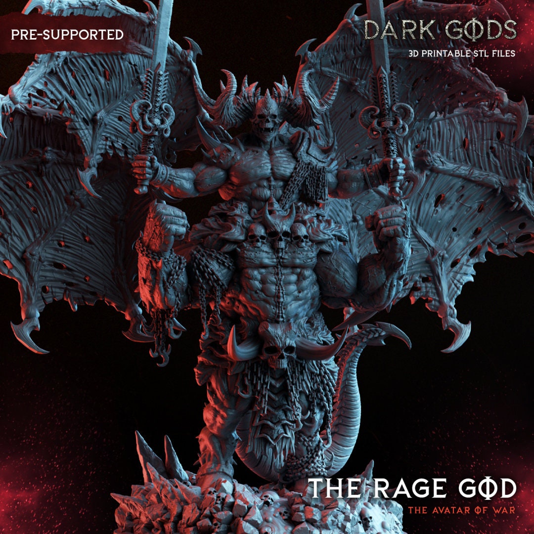 God of Rage Resin Miniature Figure alternate view 2