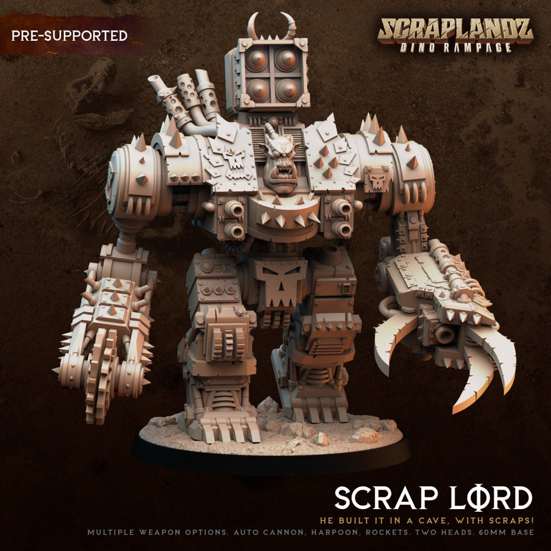 Orc Scraplord Resin Boss Miniature alternate view 3