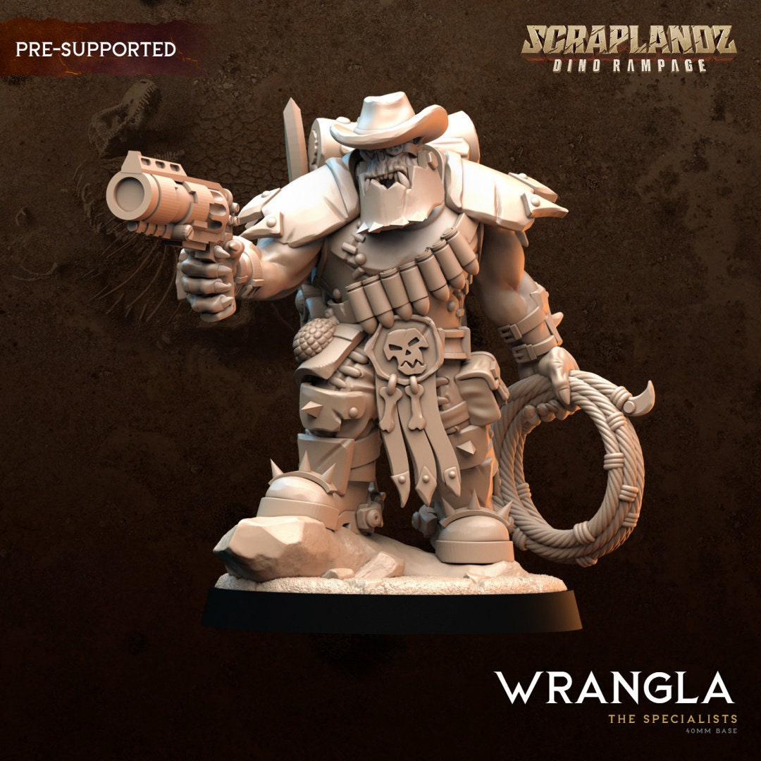 Orc Cowboy Wrangla Resin Miniature Figure product image