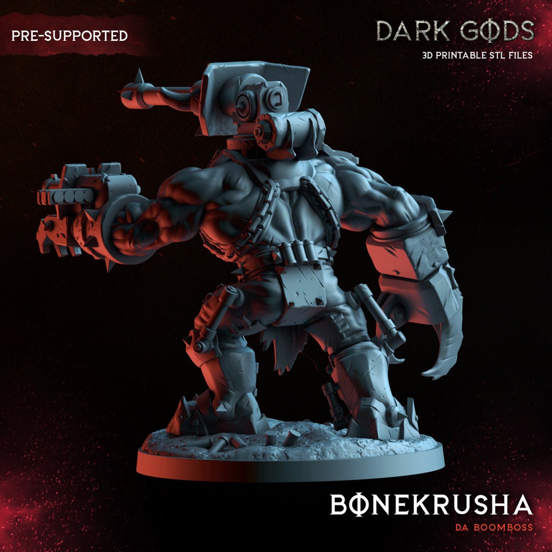 Orc BoneKrusha Resin Miniature Figure alternate view 3