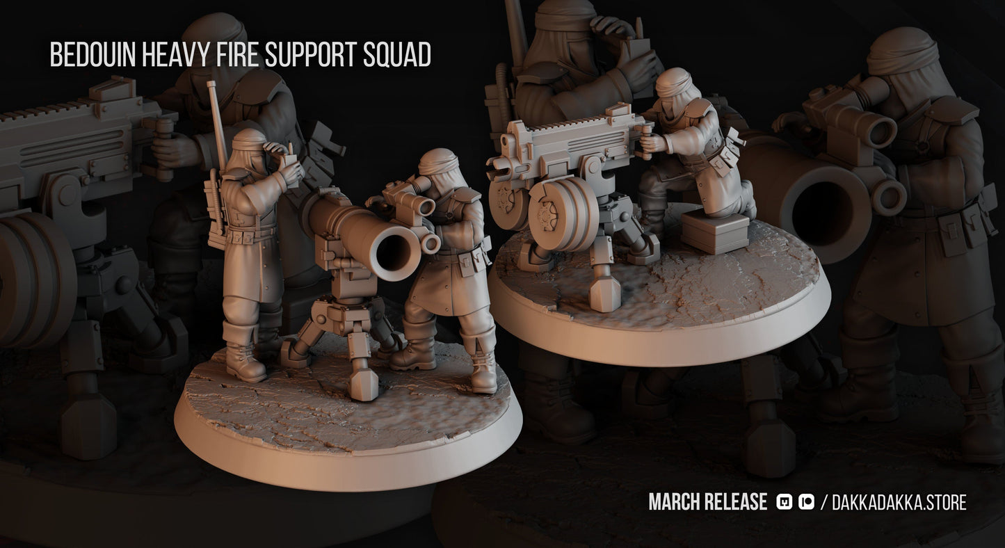 Bedouin Heavy Fire Squad Resin Miniatures Set alternate view 2