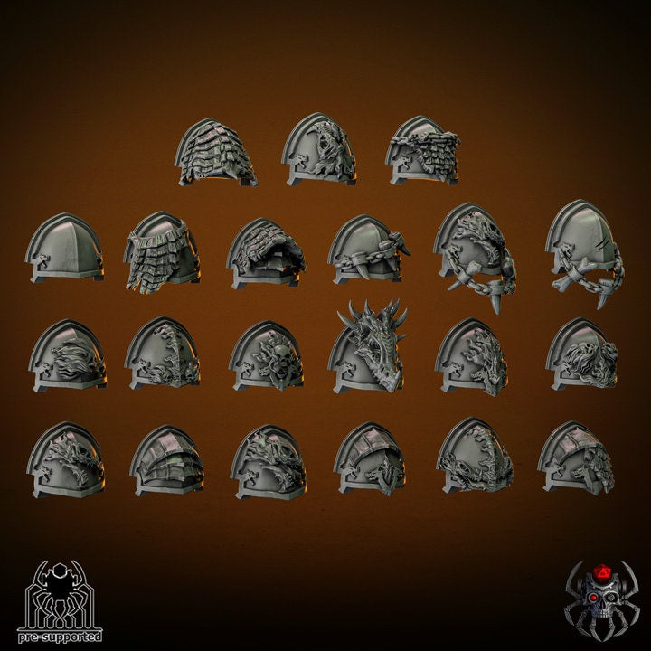 Flame Lizards Shoulder Bits x21 Resin Upgrade Parts product image
