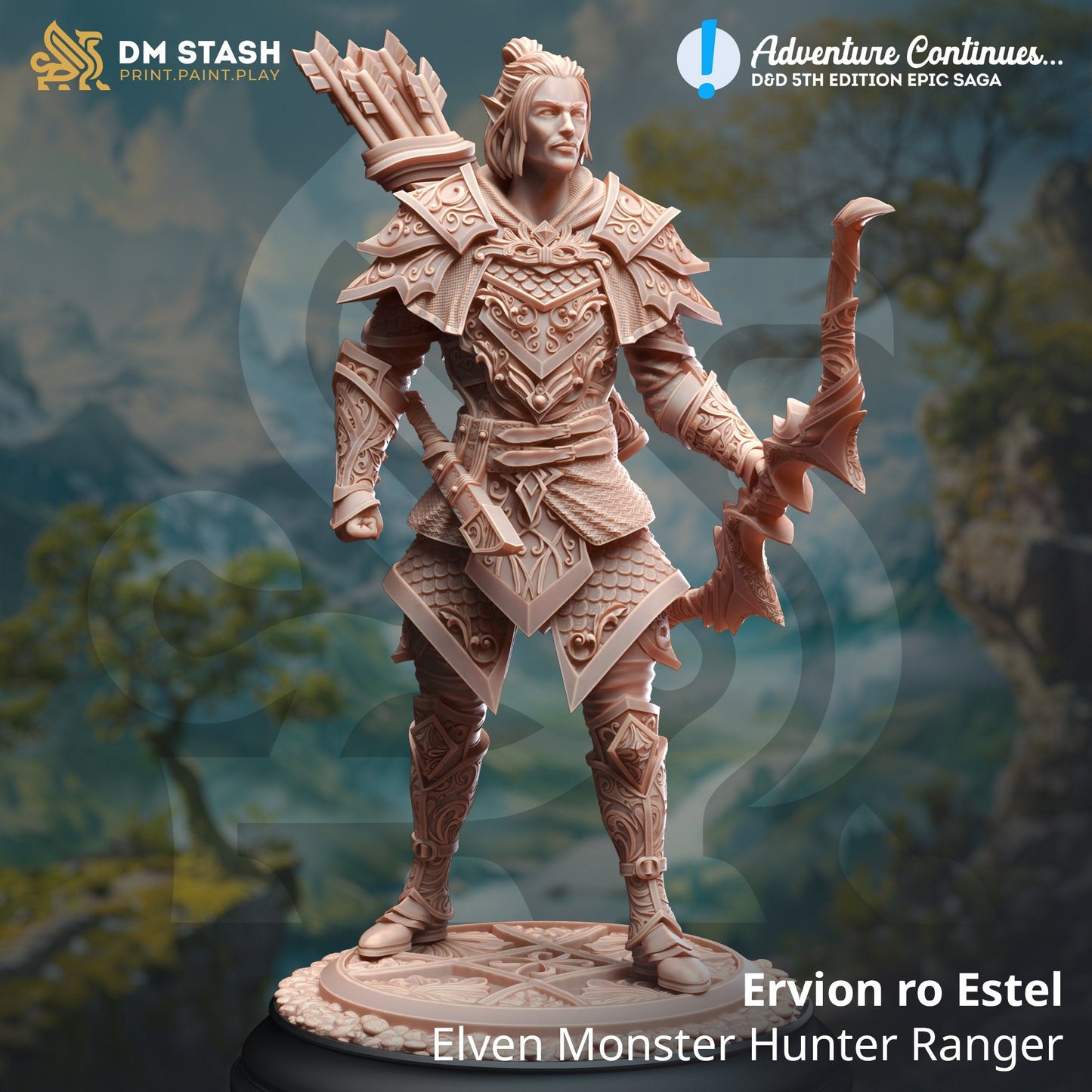Elven Ranger Resin Miniature Figure product image