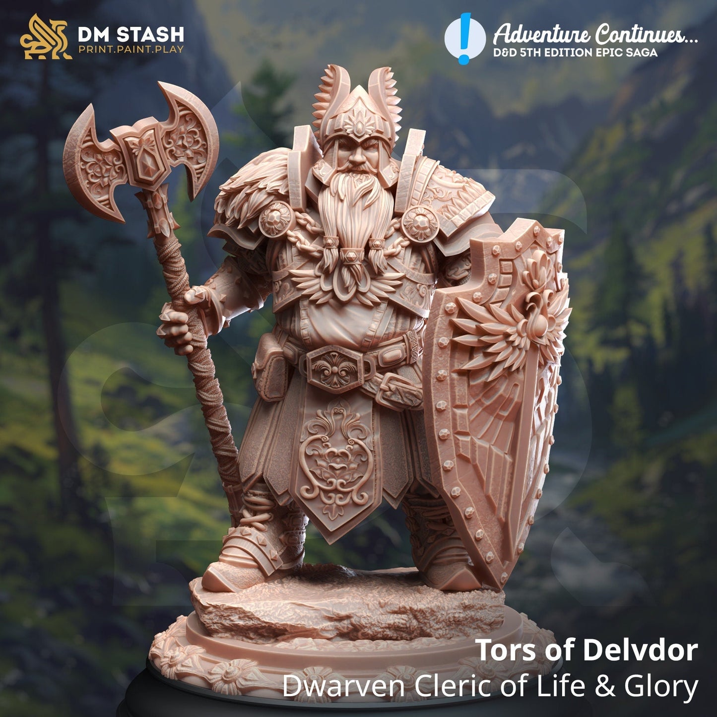 Dwarf Cleric Resin Miniature Figure product image