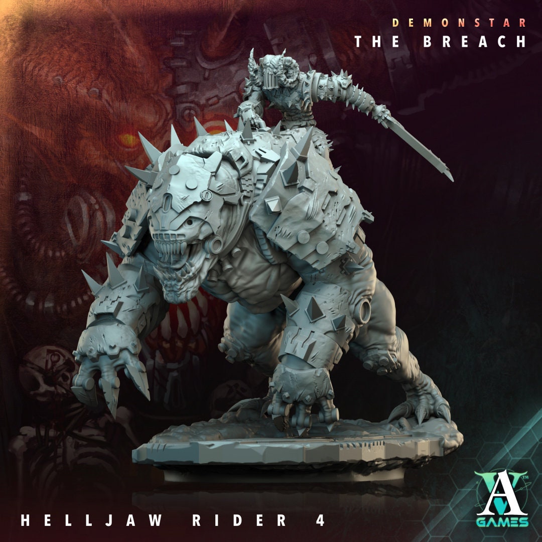 Helljaw Rider Resin Boss Miniature alternate view 2