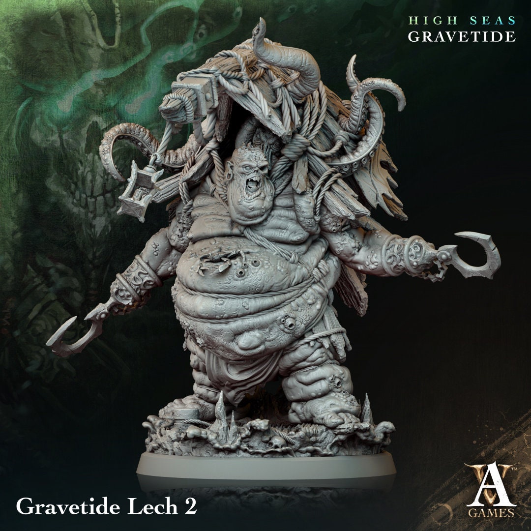 Gravetide Lech Resin Miniature Figure alternate view 4