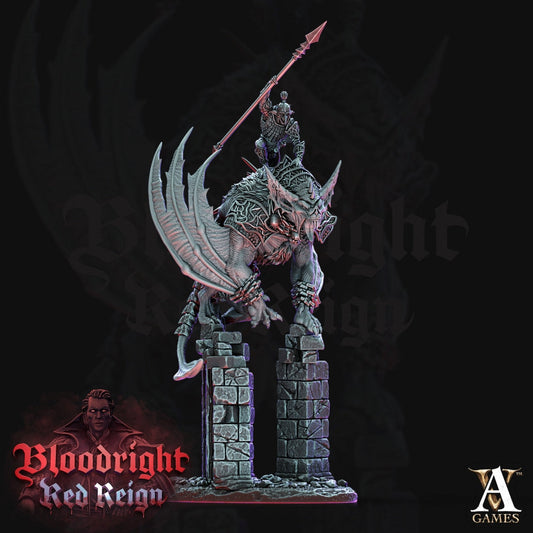 Dire Bat Rider Resin Miniature Figure alternate view 2