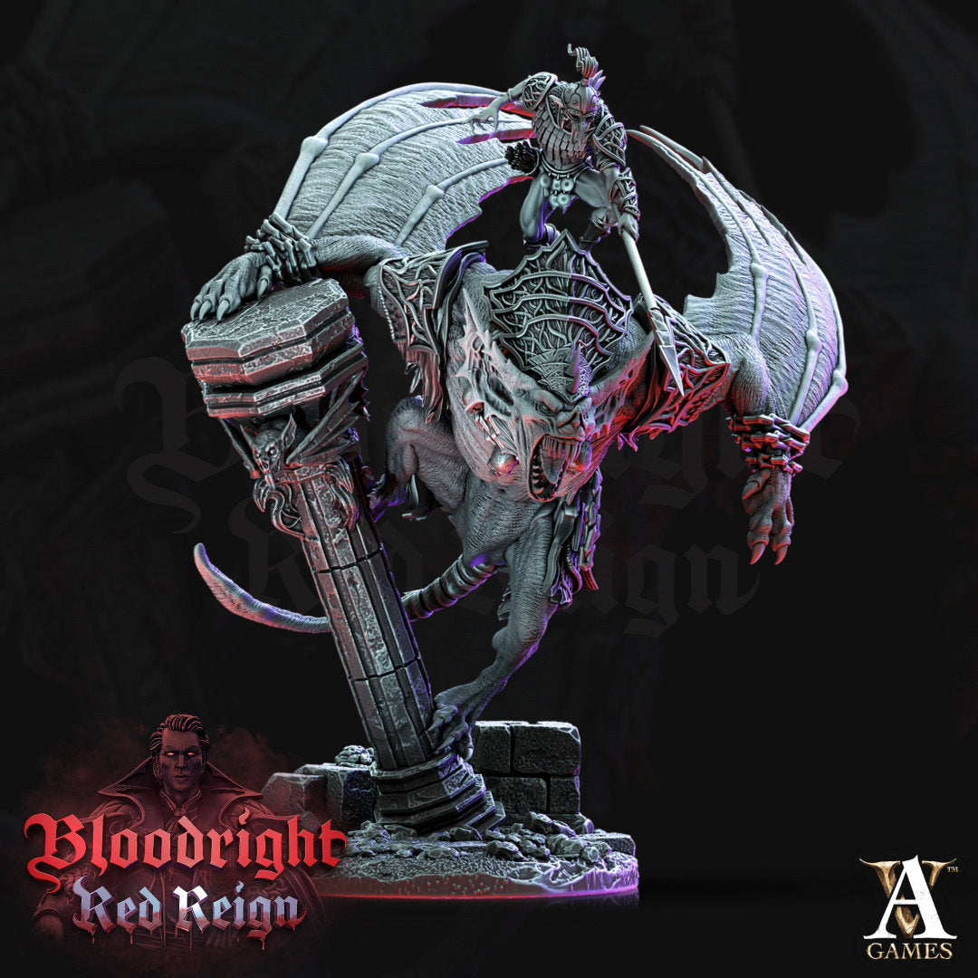Dire Bat Rider Resin Miniature Figure alternate view 4