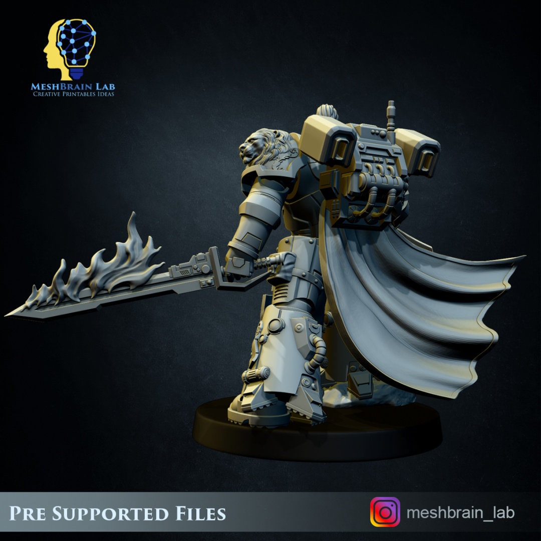 Imperial Marine Master of the Order of the Lion Resin Miniature Figure alternate view 3