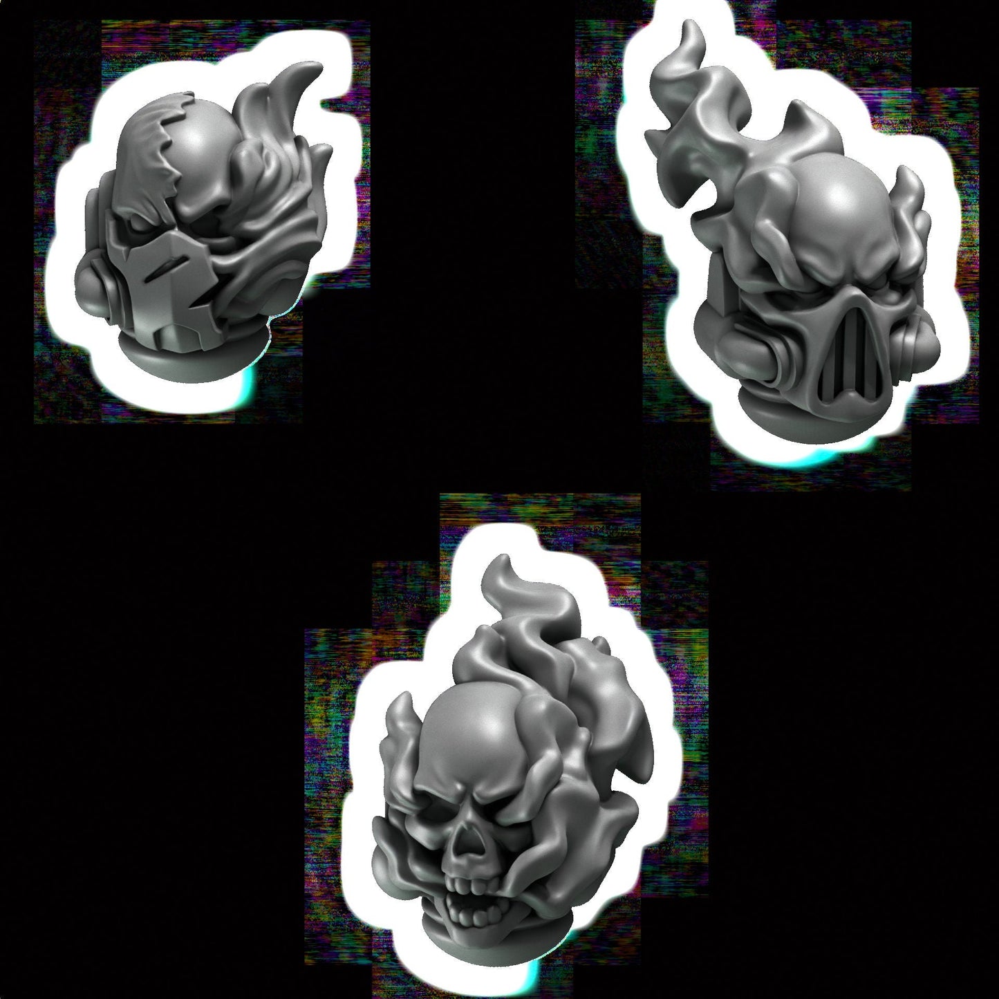 Cursed Company Helmets x12 Resin Upgrade Parts product image