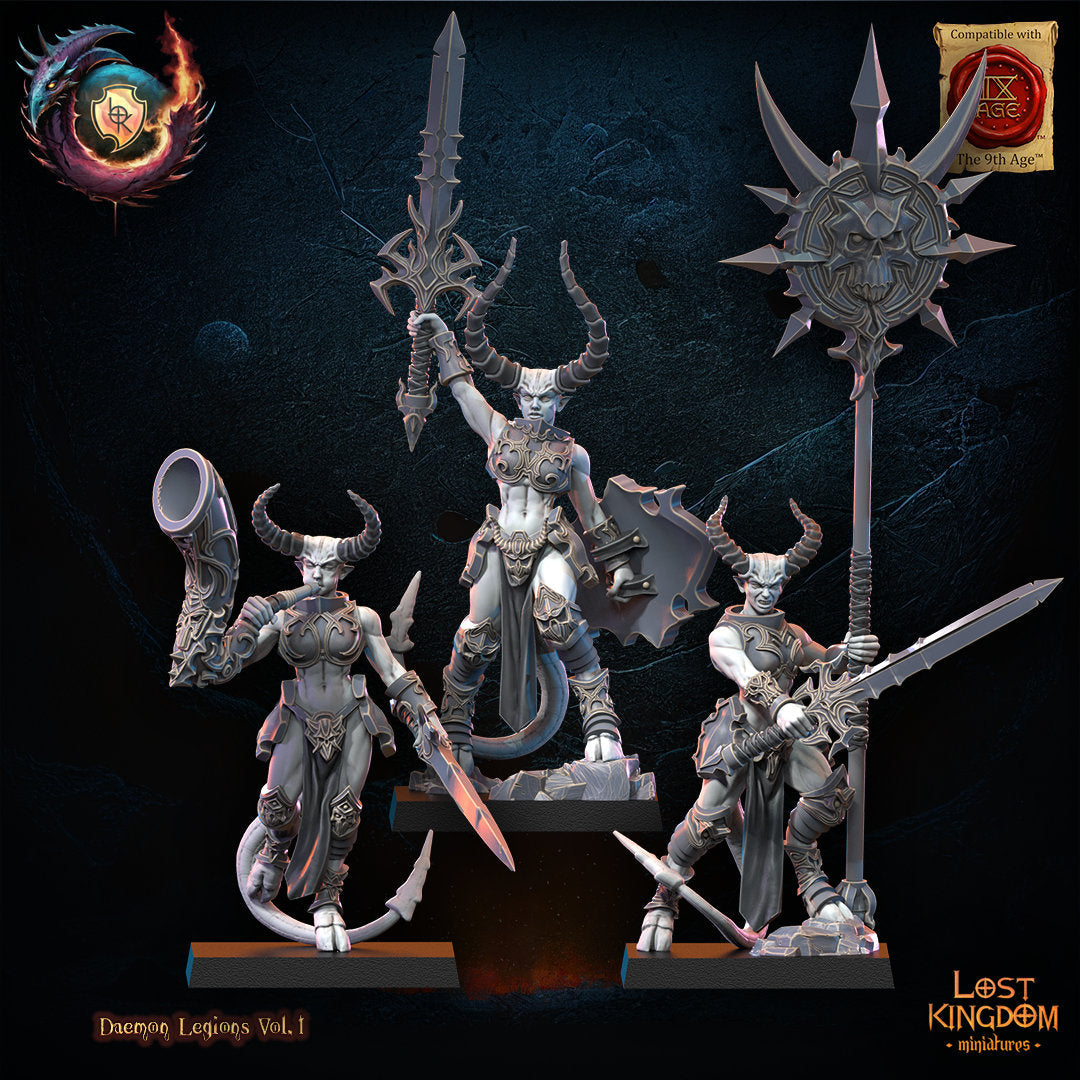 Succubi Command Group Resin Boss Miniature product image