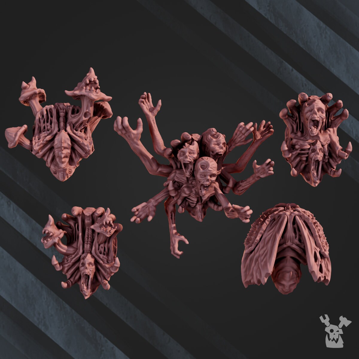 Pandemic Warriors x5 Resin Miniatures Set alternate view 5