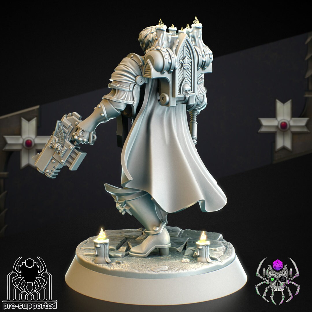 Chaplain Widow Resin Miniature Figure alternate view 3