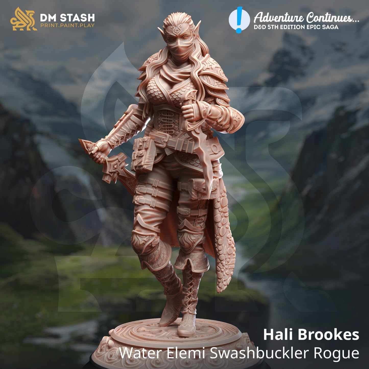 Elf Rogue Resin Miniature Figure product image