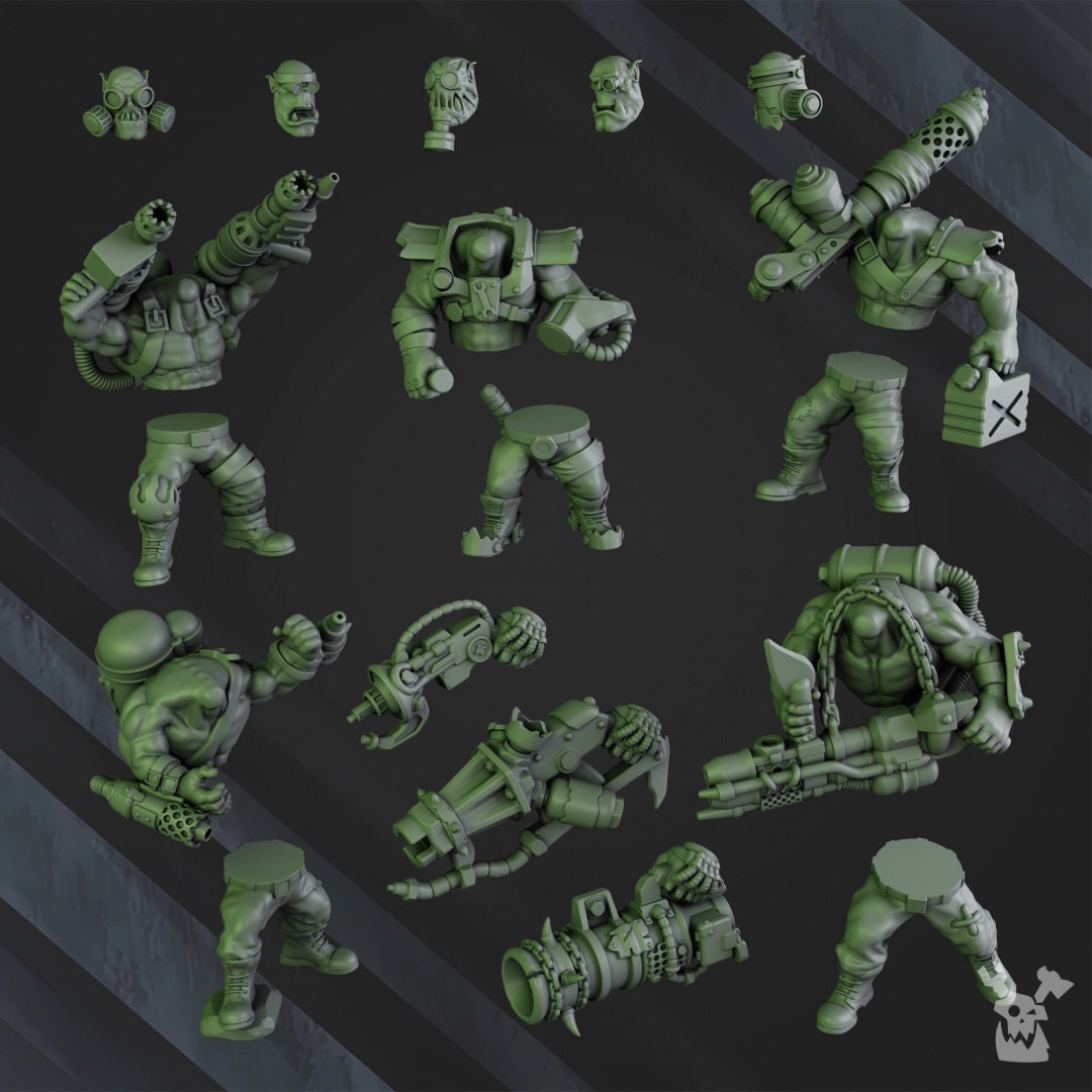 Ork Burnerz Resin Miniature Figure alternate view 5