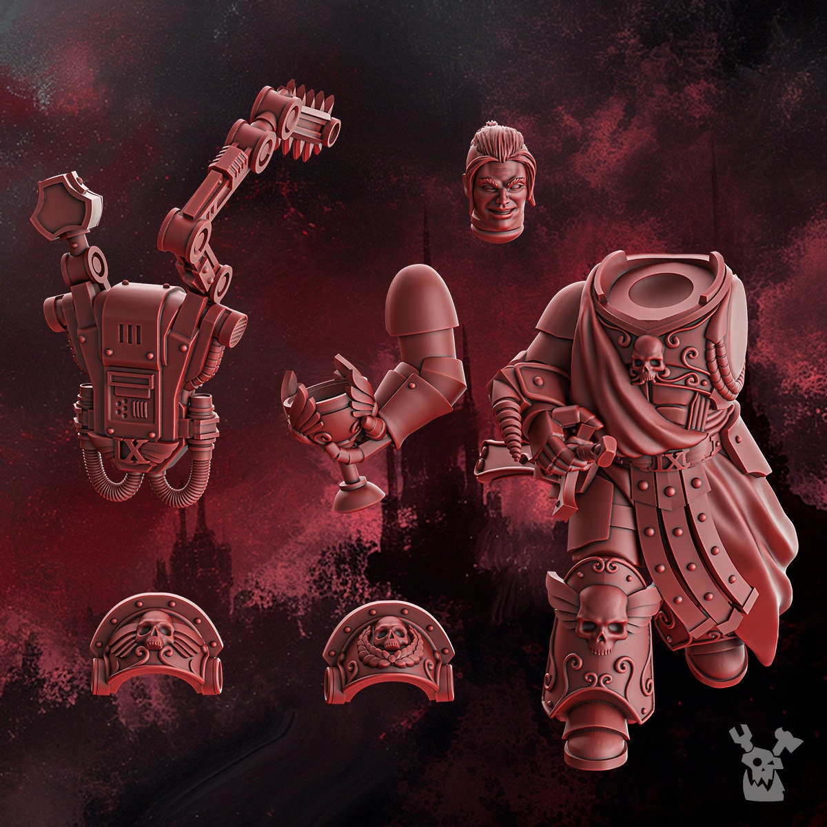 Crimson Wings Sacrificer Resin Miniature Figure alternate view 5
