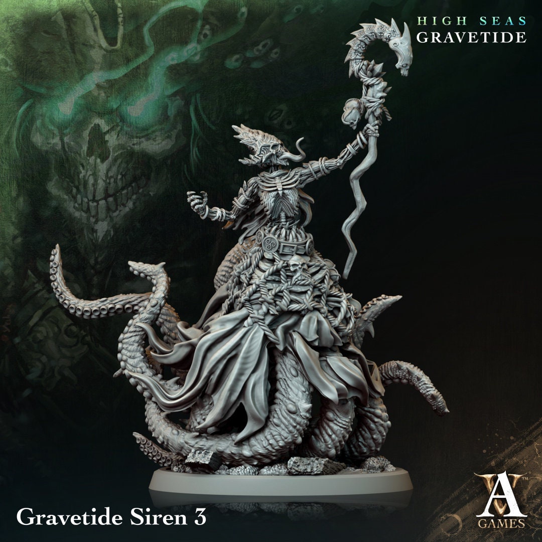Gravetide Siren Resin Miniature Figure alternate view 3