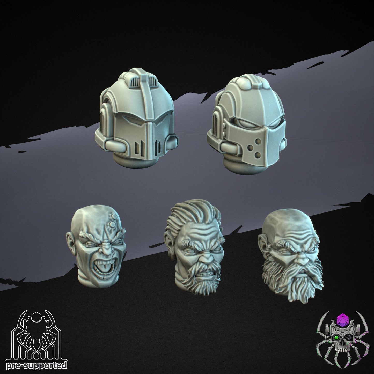 Demon Hunters Battle Helmets x10 Resin Upgrade Parts product image