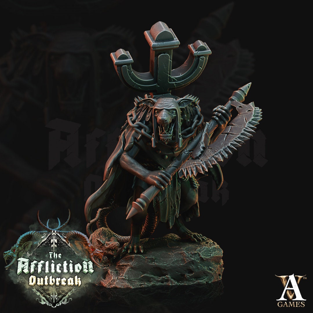 Plague Chanter Resin Miniature Figure alternate view 4