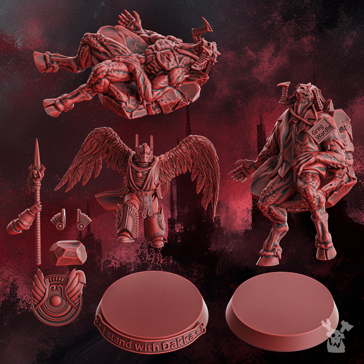 Triumphant Angel Resin Miniature Figure alternate view 4