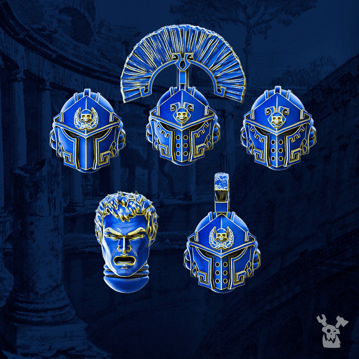 Princeps Helmet Set x10 Resin Upgrade Parts alternate view 4